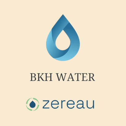 Logo's van BKH Water en Zereau