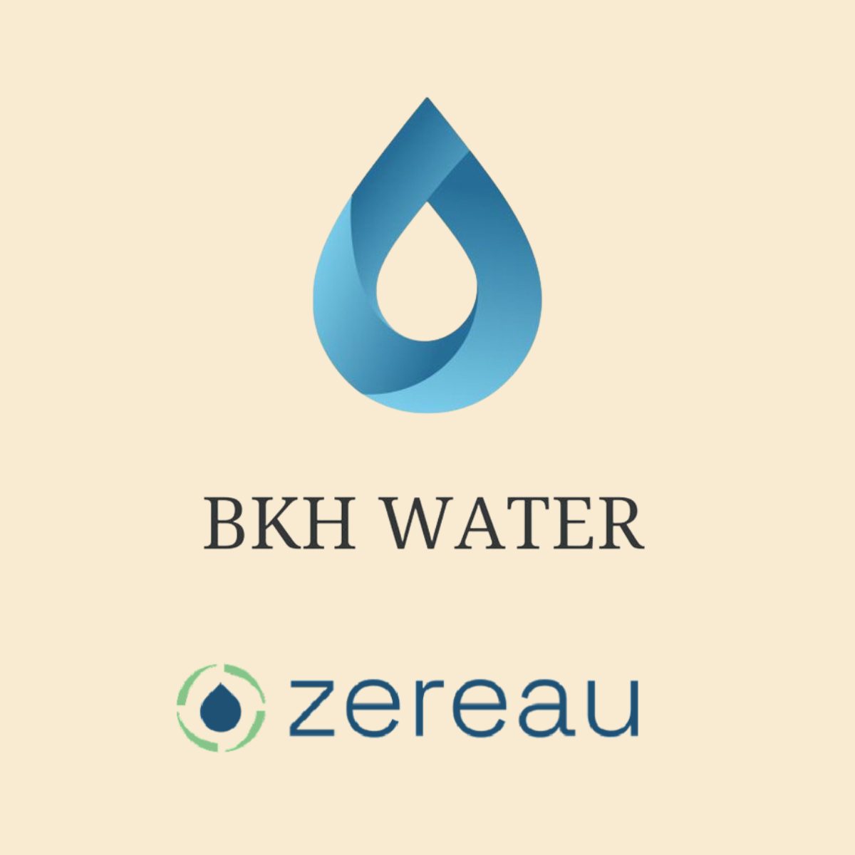 Logo's van BKH Water en Zereau
